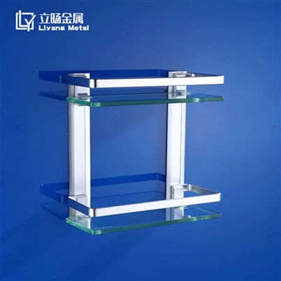 Kahekordne klaasist riiul